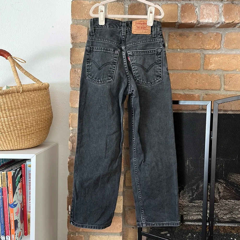 Vintage Levi’s | size 9 Kids Black 550 Relaxed High Waisted Jeans